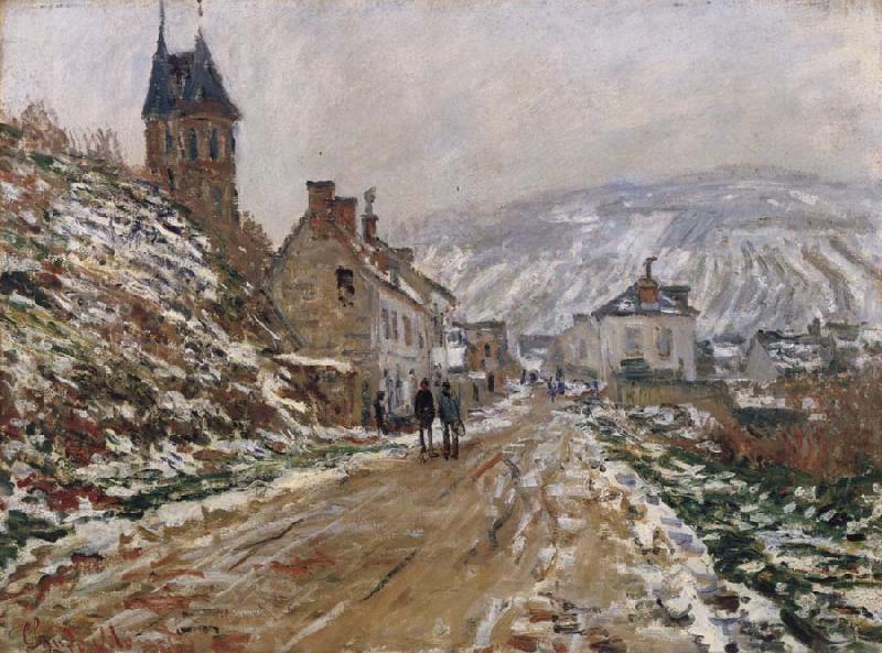 Claude Monet The Road in Vetheuil in Winter oil painting image